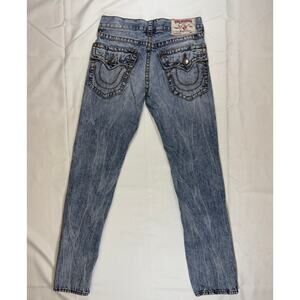 True Religion Washed Denim Slim Jeans